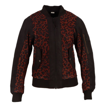 Cazadora moto Helstons Elisa Air Mesh Negro Leopardo