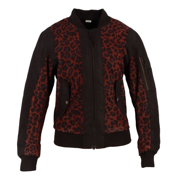 Cazadora moto Helstons Elisa Air Mesh Negro Leopardo