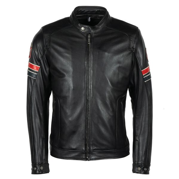 Cazadora moto Helstons Elron Leather Rag Black Cazadora moto Helstons Elron Leather Rag Black