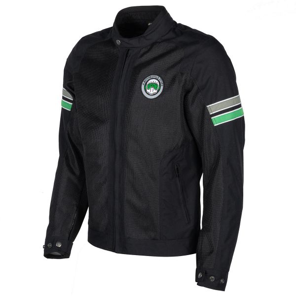 Cazadora moto Helstons Elron Mesh Black Grey Green