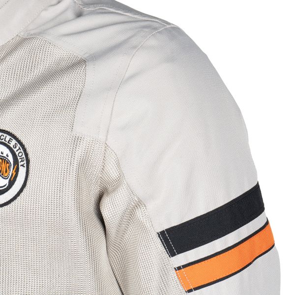 Helstons Elron Mesh Silver Black Orange