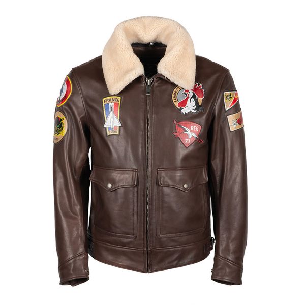 Cazadora moto Helstons Esquadron Leather Rag Brown