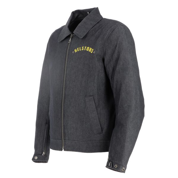 Cazadora moto Helstons Garage Coton Cordura Blue Yellow