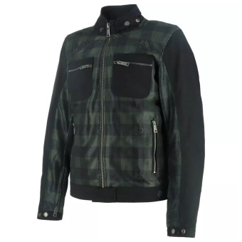 Cazadora moto Helstons Genesis Air Black Green