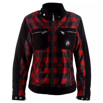 Cazadora moto Helstons Genesis Air Lady Black Red