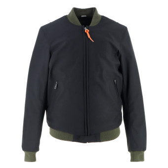 Cazadora moto Helstons Harry Negro Caqui