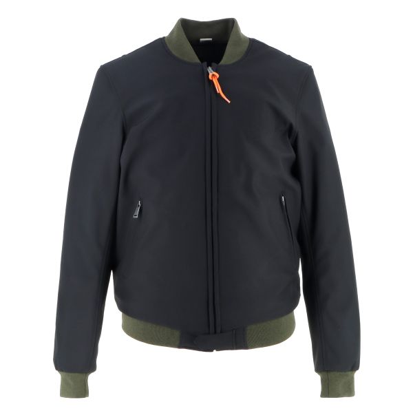 Cazadora moto Helstons Harry Negro Caqui