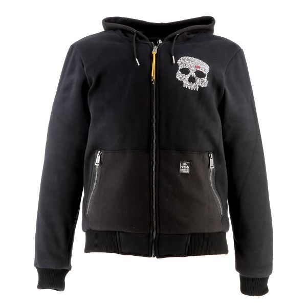 Cazadora moto Helstons Hoodie Bones Black