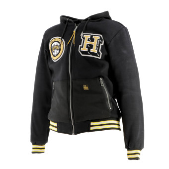 Cazadora moto Helstons Hoodie University Black