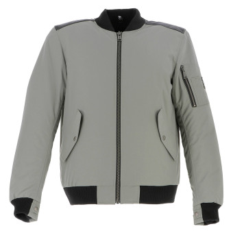 Cazadora moto Helstons Howard Silver Black