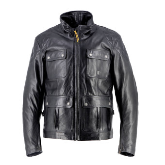Cazadora moto Helstons Hunt Leather Black Cazadora moto Helstons Hunt Leather Black