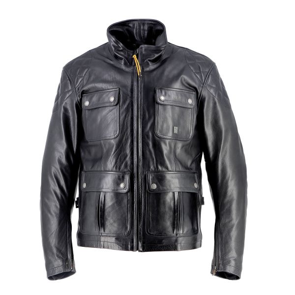 Cazadora moto Helstons Hunt Leather Black