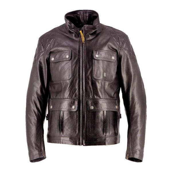 Cazadora moto Helstons Hunt Leather Brown