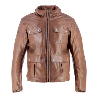 Cazadora moto Helstons Hunt Leather Tan