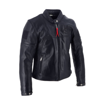 Cazadora moto Helstons Piel Indiana Negra