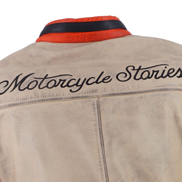 Helstons Indianapolis Air Piel Negro Beige Naranja