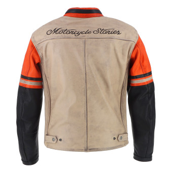 Helstons Indianapolis Air Piel Negro Beige Naranja
