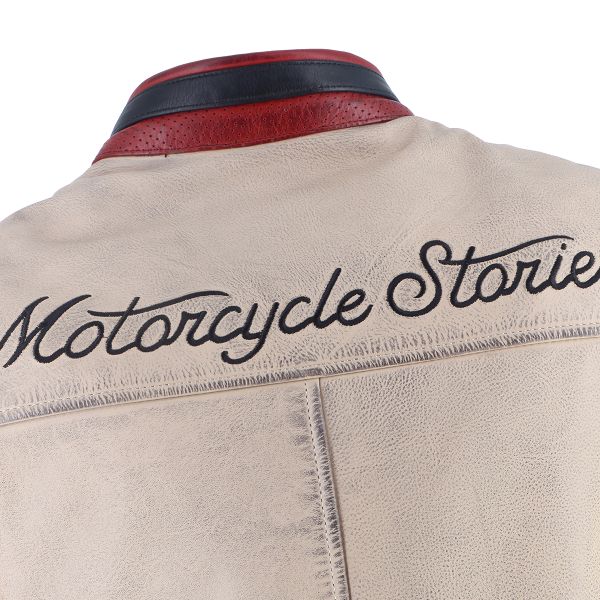 Helstons Indianpolis Piel Negro Beige Rojo