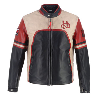 Helstons Indianpolis Piel Negro Beige Rojo