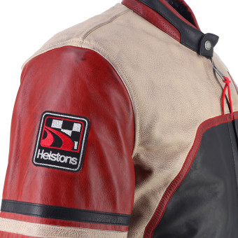 Helstons Indianpolis Piel Negro Beige Rojo