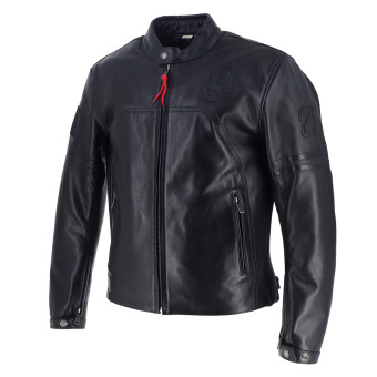 Cazadora moto Helstons Piel Indianpolis Negra