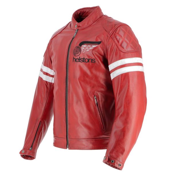 Cazadora moto Helstons Jake Speed Leather Red