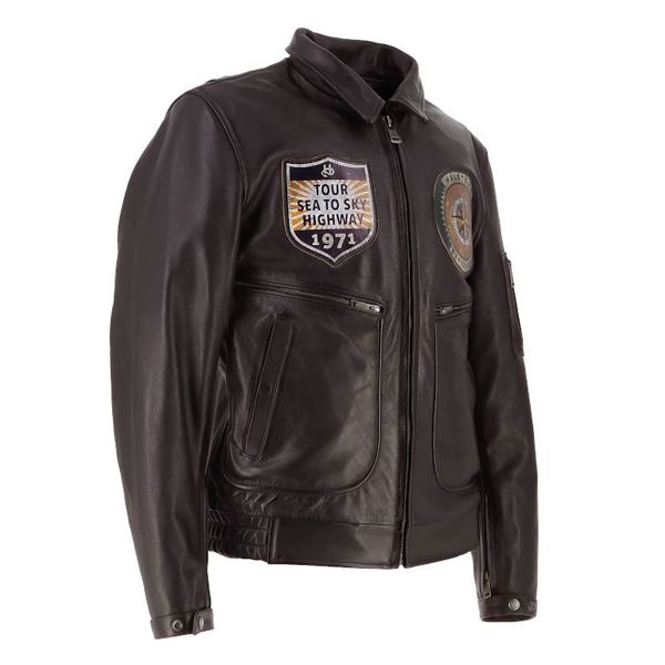 Helstons Trapo de cuero Jet Force Marrn