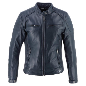 Cazadora moto Helstons Jody Piel Soft Azul