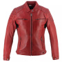 Cazadora moto Helstons Jody Piel Soft Rojo