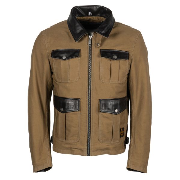 Cazadora moto Helstons Joey Coton Leather Kraft Brown Cazadora moto Helstons Joey Coton Leather Kraft Brown