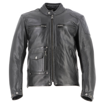 Cazadora moto Helstons Johnson Leather Rag Black