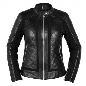 Cazadora moto Helstons Kate Leather Lady Soft Stretch Black