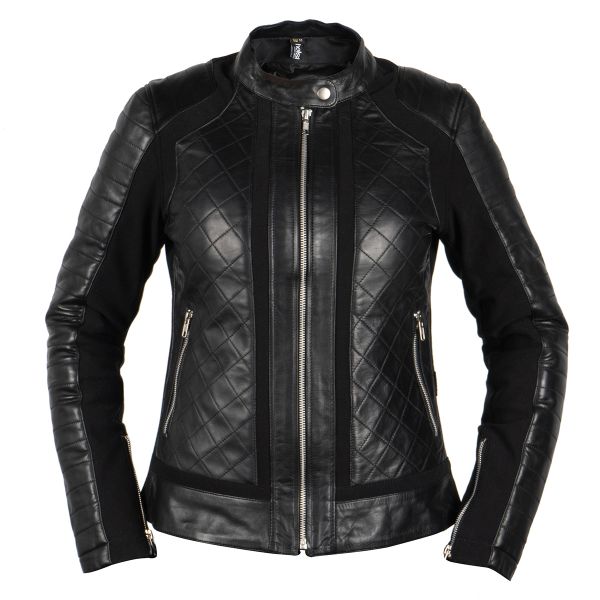 Cazadora moto Helstons Kate Leather Lady Soft Stretch Black Cazadora moto Helstons Kate Leather Lady Soft Stretch Black
