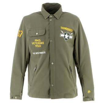 Cazadora moto Helstons Patriot Canvas Caqui