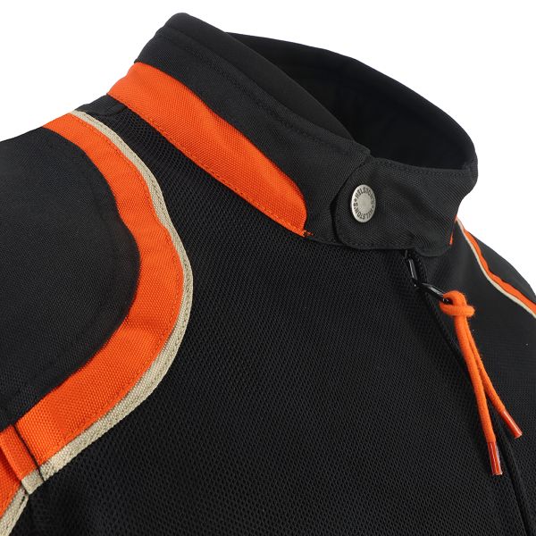 Helstons Phoenix Air Mesh Negro Naranja Beige