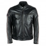 Cazadora moto Helstons Race Leather Rag Black