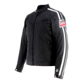 Cazadora moto Helstons Racing Motul Black White