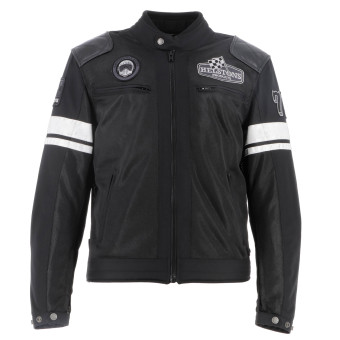 Cazadora moto Helstons Revolte Air Mesh Leather Black
