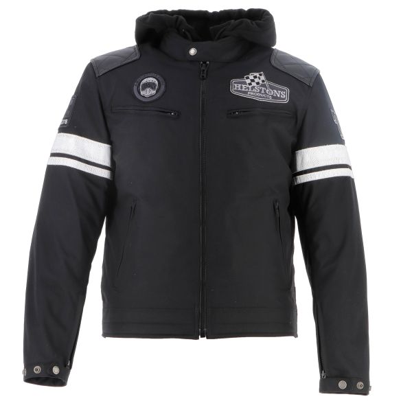 Cazadora moto Helstons Revolte Leather Black