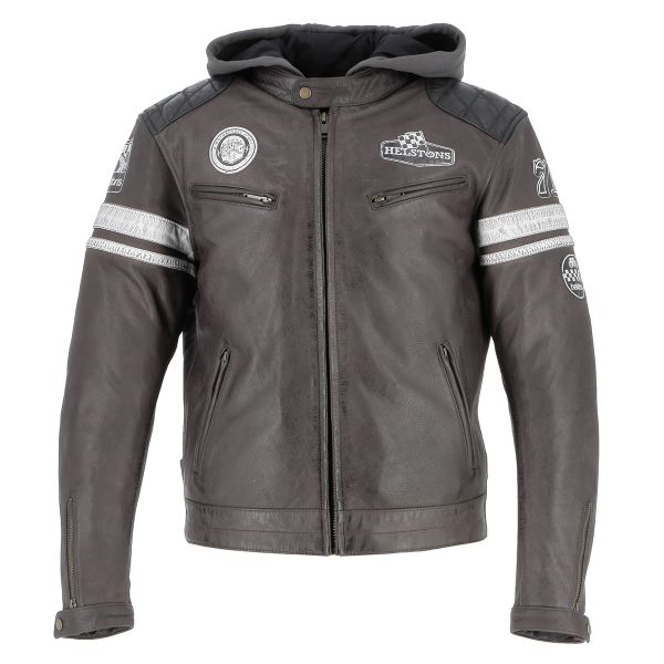 Cazadora moto Helstons Riposte Leather Buffalo Brown Cazadora moto Helstons Riposte Leather Buffalo Brown