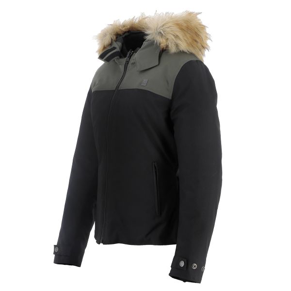 Cazadora moto Helstons Selena Black Kaki