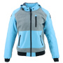 Cazadora moto Helstons Softy Air Lady Mesh Azul Cielo Gris