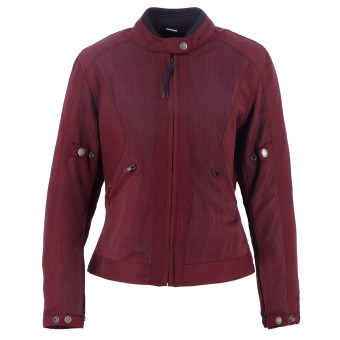 Cazadora moto Helstons Stoner Evo Air Girl Malla Burdeos