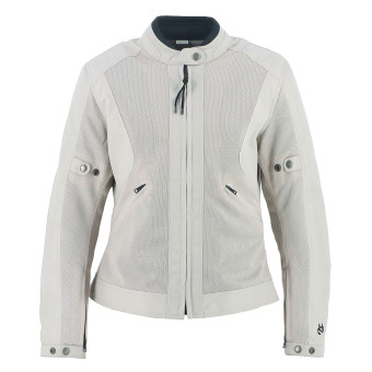 Cazadora moto Helstons Stoner Evo Air Girl Mesh Plata