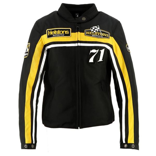 Cazadora moto Helstons Sturgis Black White Yellow Cazadora moto Helstons Sturgis Black White Yellow