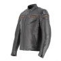 Cazadora moto Helstons Trevor Leather Rag Brown Black