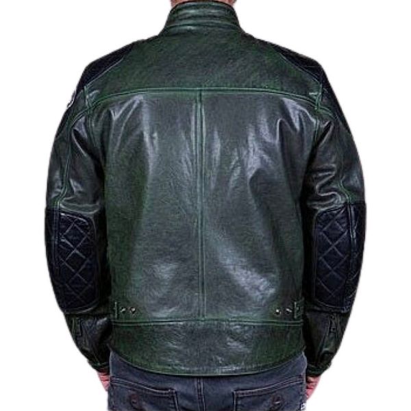 Helstons Trevor Leather Rag Green Black