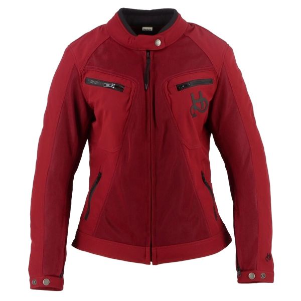 Cazadora moto Helstons Turbo Girl Air Mesh Borgo�a