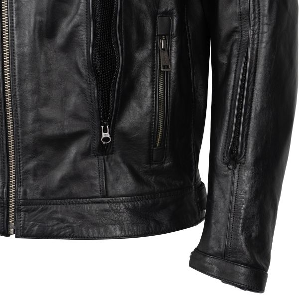 Helstons Vento Air Leather Rag Black