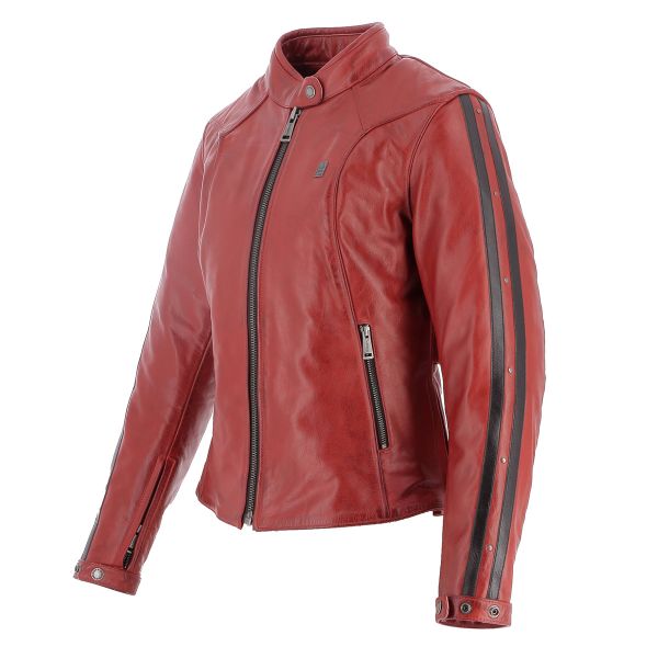Cazadora moto Helstons Victoria Leather Red